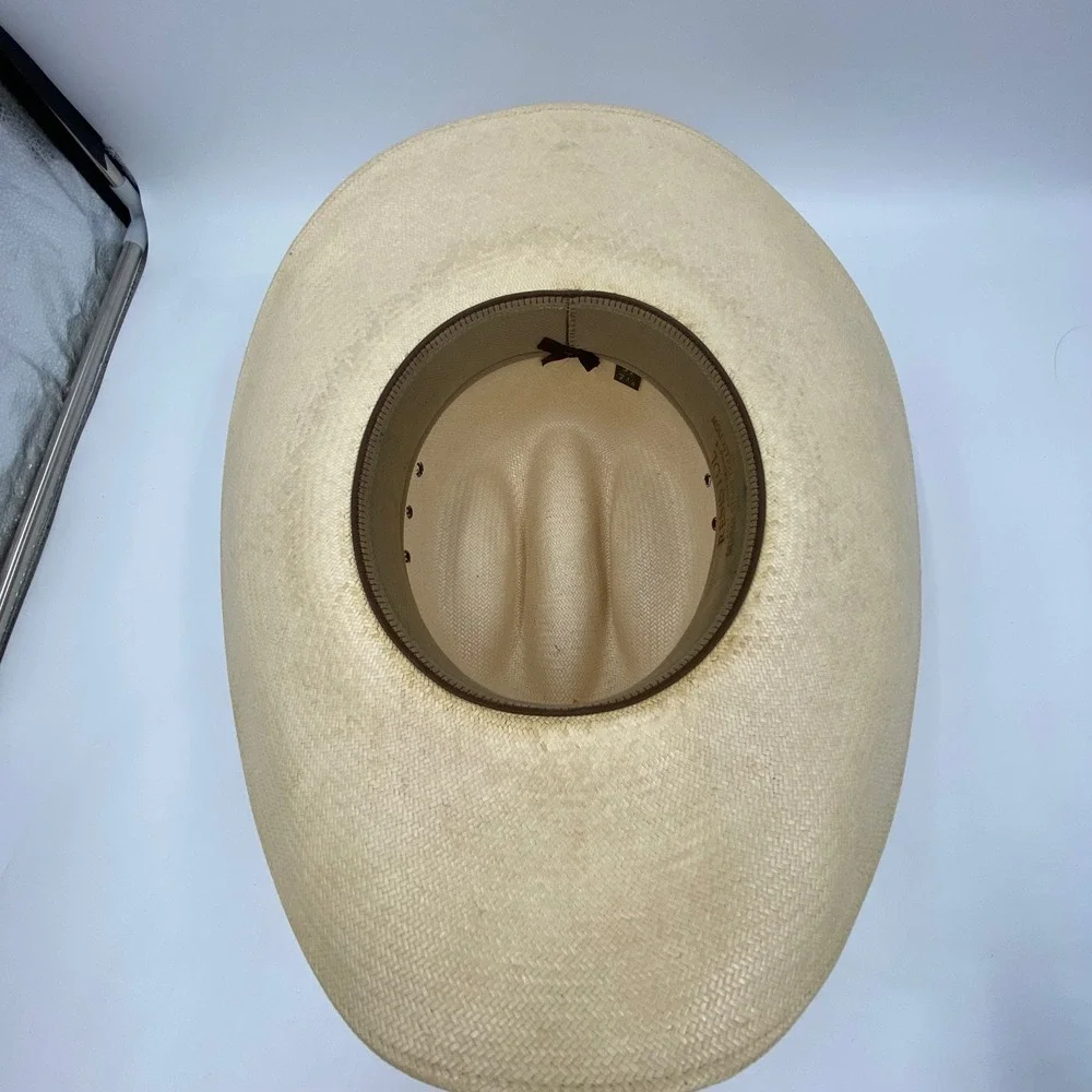 Resistol Mens 7 1/8 George Strait Collection Straw Cowboy Hat Tan Western Rodeo